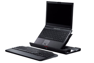 Illustration for article titled Logitech Alto Cordless Notebook Stand Includes Keyboard and USB Hub